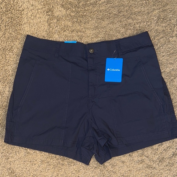 Columbia Pants - NWT Columbia Women’s Holly Hideaway Washed Out 100% Cotton Blue Shorts (16)